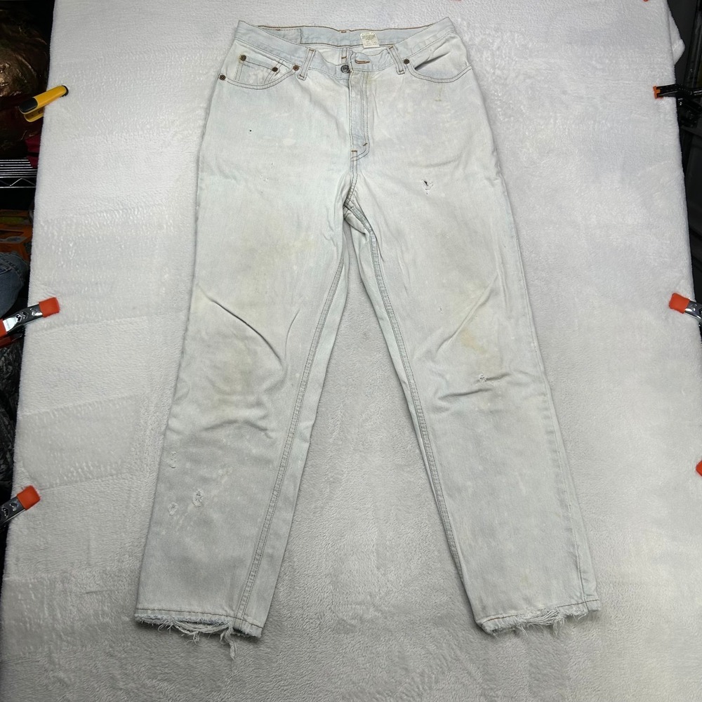 Levi's 512 Straight Leg Jeans Women's 13 Blue Denim‎ Pockets Slim Fit - 31X27.5